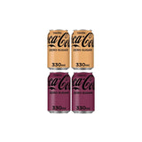Coca Cola Cherry Zero Sugar Drink Imported 330ml + Coca Cola Vanilla Zero Sugar Drink Imported 330ml (Combo Pack)