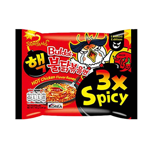 Samyang Buldak 3x Spicy Hot Chicken Flavor Ramen Noodles - 140G
