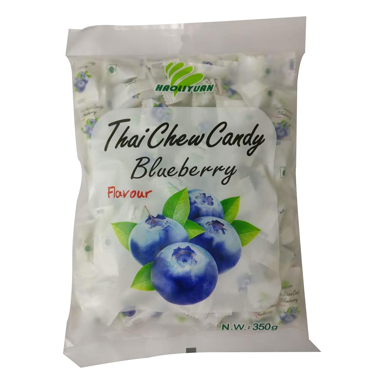Avril Dress Haoliyuan Thai Chew Blueberry Flavored Candy, 12.35 oz / 350 g, White & Purple