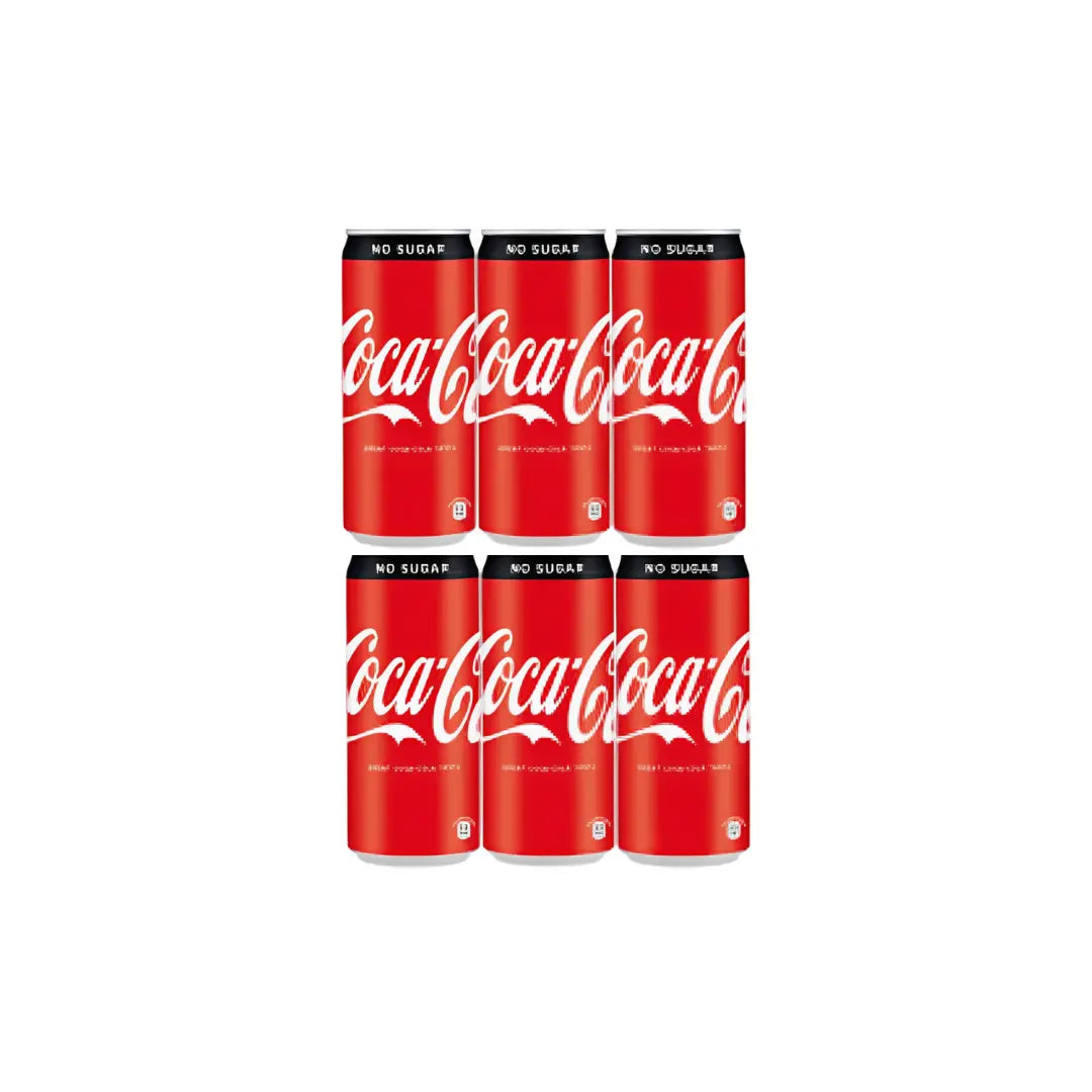 Coca-Cola Zero Sugar Soft Drink 330ml (Imported) - Pack of 6