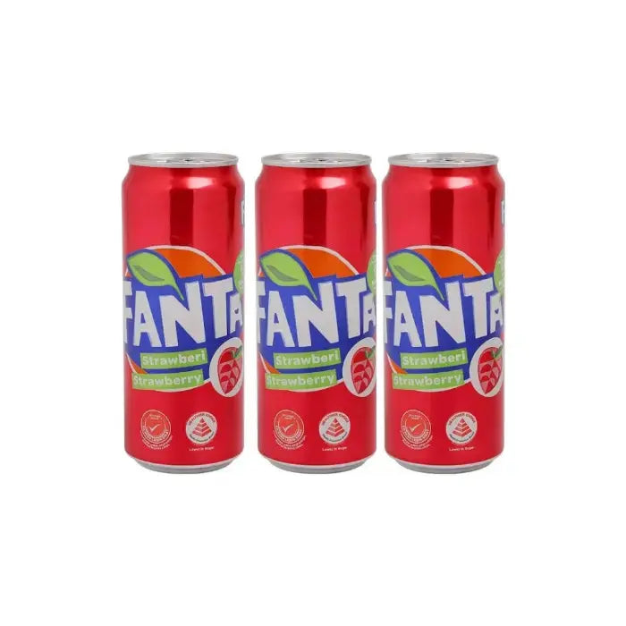 Fanta Strawberry Can Ð 330ml Cans (Pack of 3)