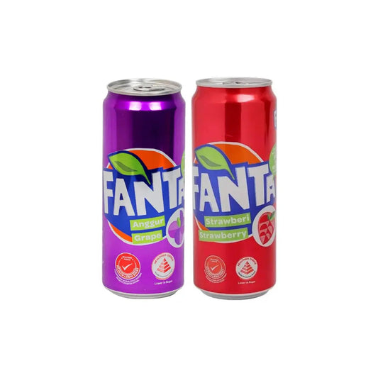 Fanta Strawberry Flavoured Drink, 320ml + Fanta Grape Flavoured Drink, 320ml (Combo Pack)