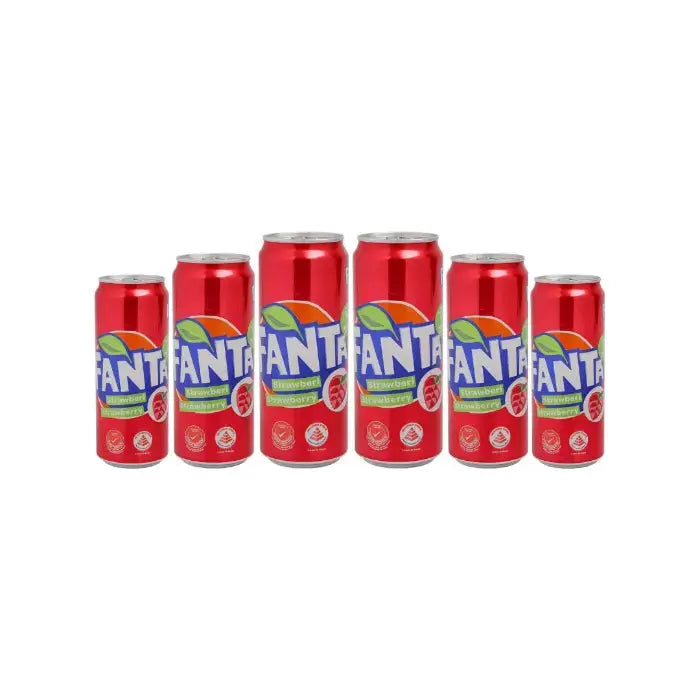Fanta Strawberry Flavoured Drink, 320ml (Pack of 6)