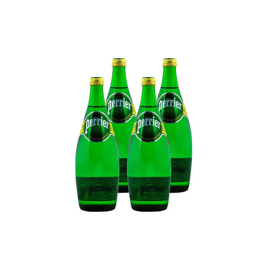 Perrier Sparkling Mineral Water 750ml (Pack of 4) Ð Refreshing Elegance in Glass