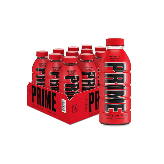 Prime Drink Tropical Punch Ð Hydration with a Bold Twist (500ml x Pack of 12)