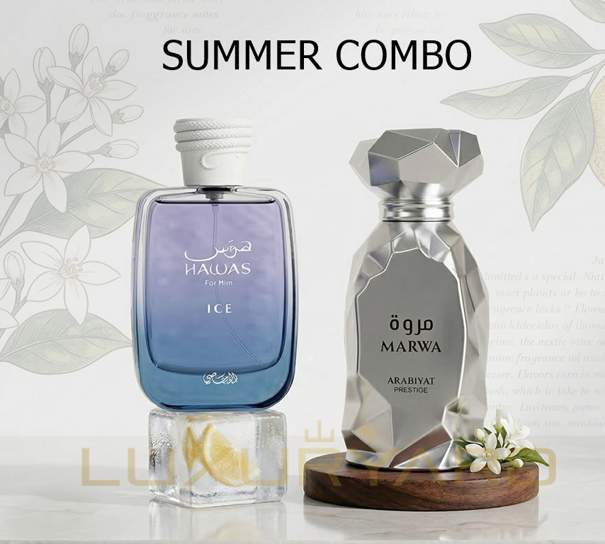 Combo Pack Of 2 - RASASI HAWAS ICE & ARABIYAT MARWA - SUMMER COMBO - Crazzy Deal