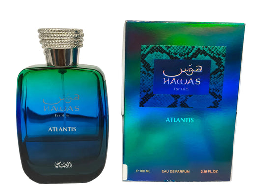 Rasasi Hawas Atlantis25ml Eau De Parfum For Unisex-Partials (Approx)
