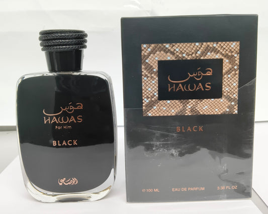 Rasasi Hawas Black 20ML Eau De Parfum For Unisex-Partials (Approx)